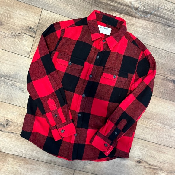 UPCYCLED YOUTH OOAK HANDCRAFTED COBRA KAI FLANNEL BUTTON SHIRT SIZE 8 - Picture 10 of 11